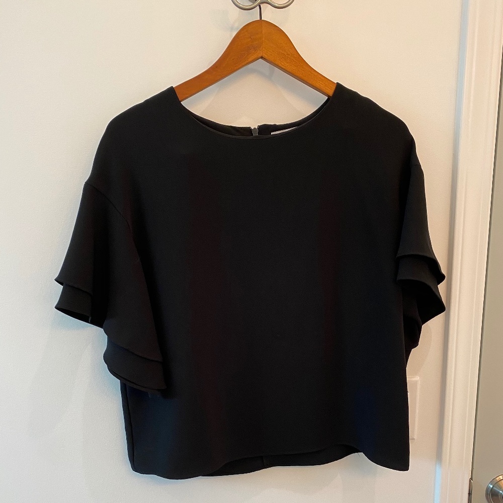 Black Shirt with Bell Sleeves